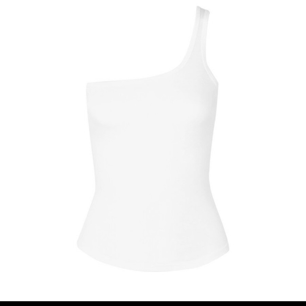 The Line by K James Asymmetrical White Tank